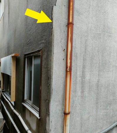 熊本　外壁クラック　構造クラック